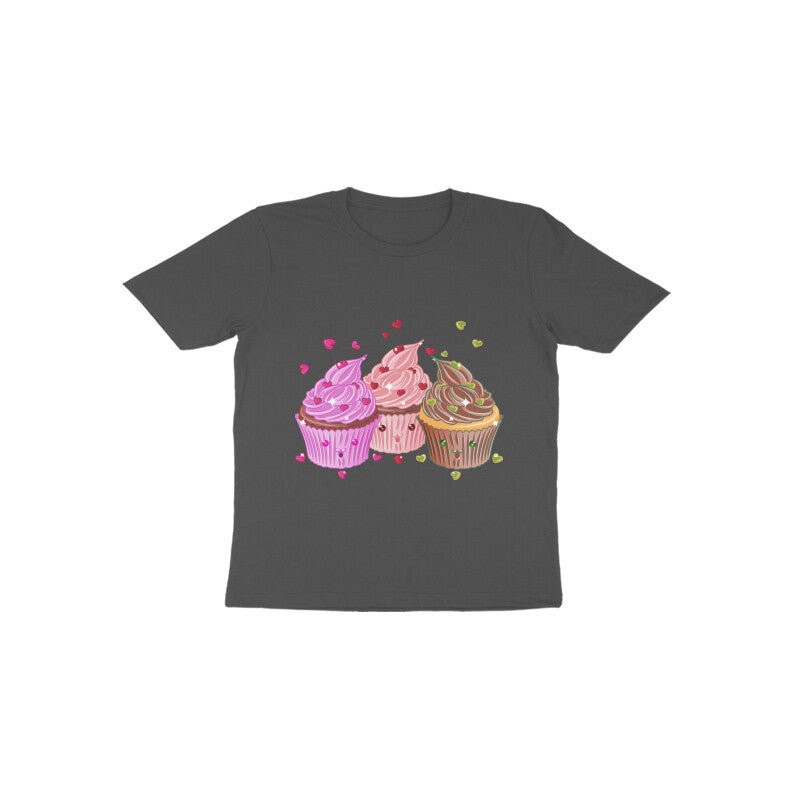Toddler Half Sleeve Round Neck Tshirt β Sweet Yummy cream cup cake puraidoprints