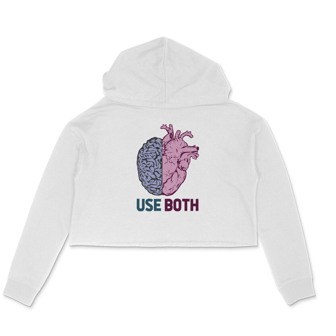 WOMEN'S CROP HOODIES - Heart & Brain puraidoprints