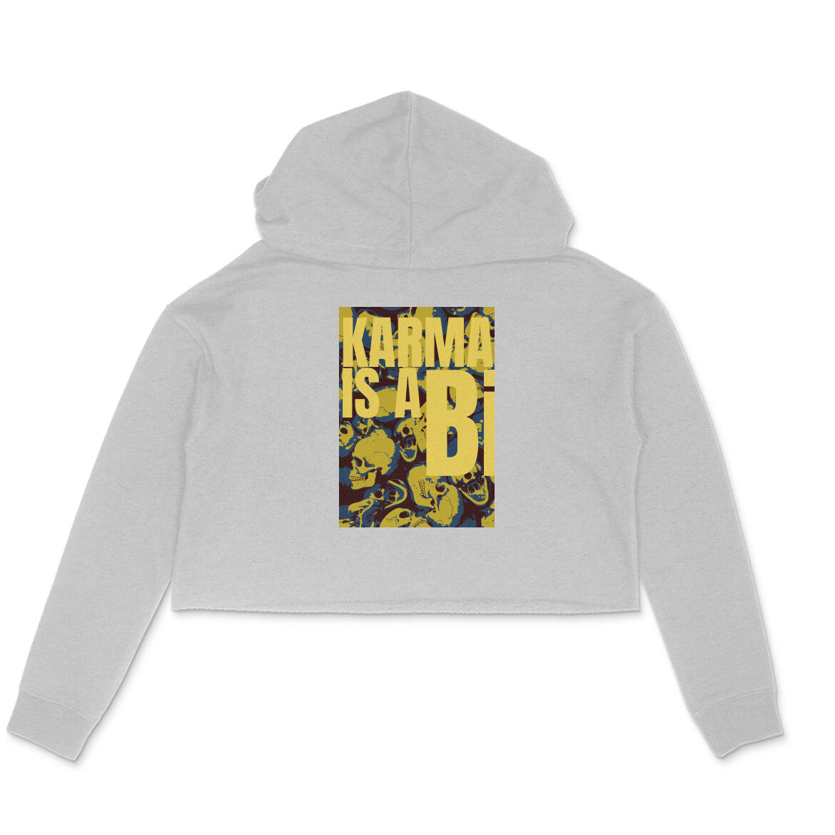 WOMEN'S CROP HOODIES - Karma is a Bi puraidoprints