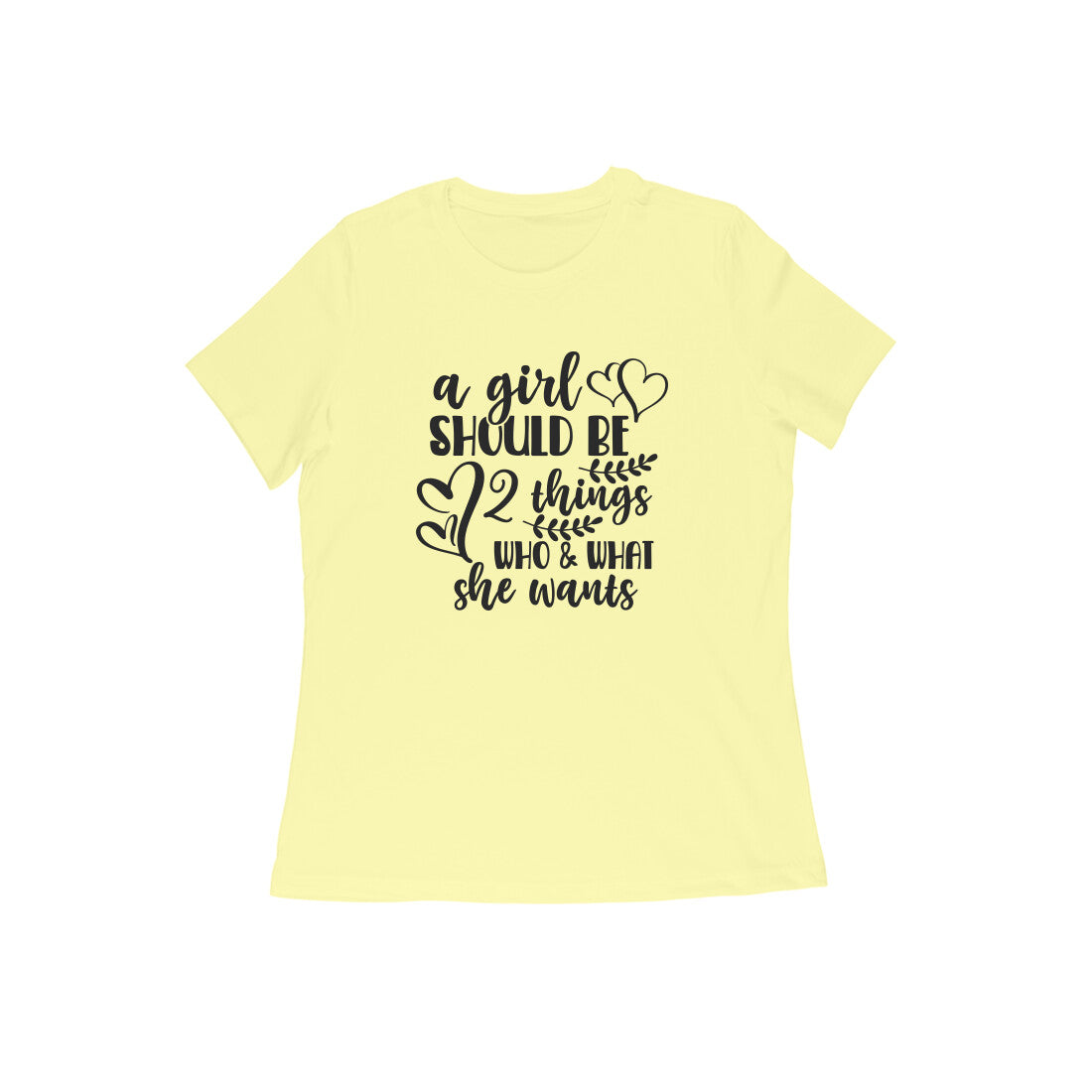 WOMEN'S ROUND NECK T-SHIRT - A girl should be 1 puraidoprints