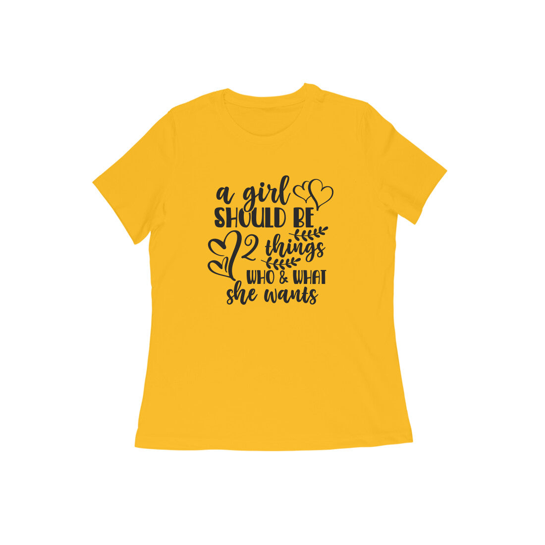 WOMEN'S ROUND NECK T-SHIRT - A girl should be 1 puraidoprints
