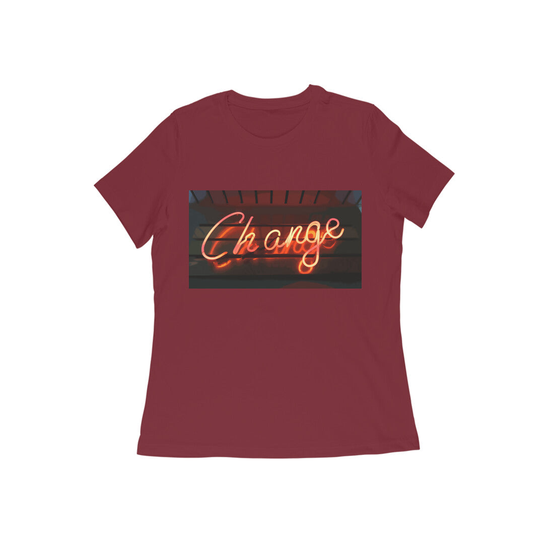 WOMEN'S ROUND NECK T-SHIRT β Change puraidoprints