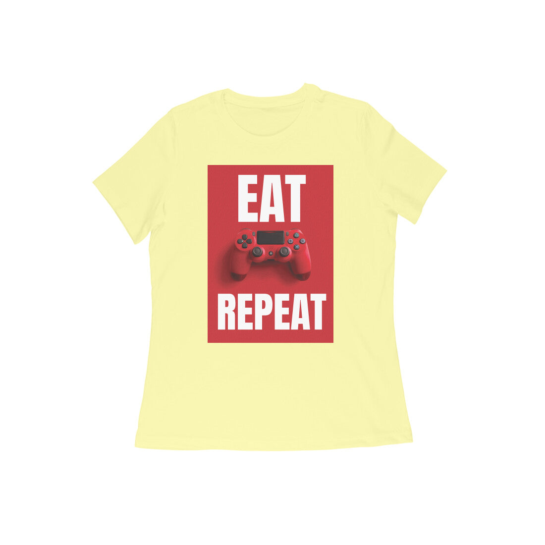 WOMEN'S ROUND NECK T-SHIRT - Eat Game Repeat puraidoprints