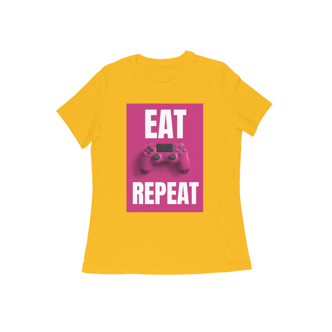 WOMEN'S ROUND NECK T-SHIRT - Eat Game Repeat puraidoprints