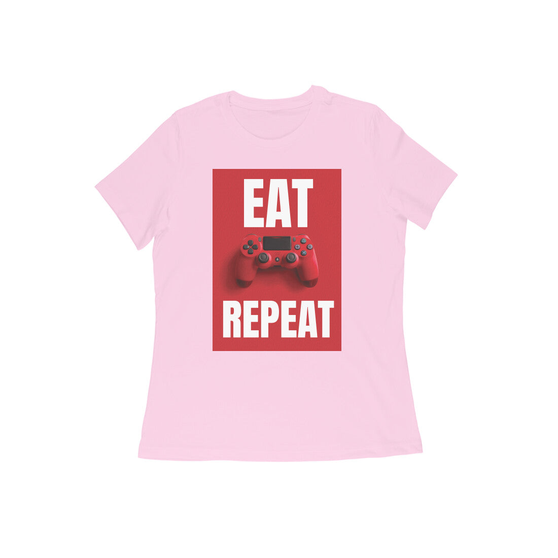 WOMEN'S ROUND NECK T-SHIRT - Eat Game Repeat puraidoprints