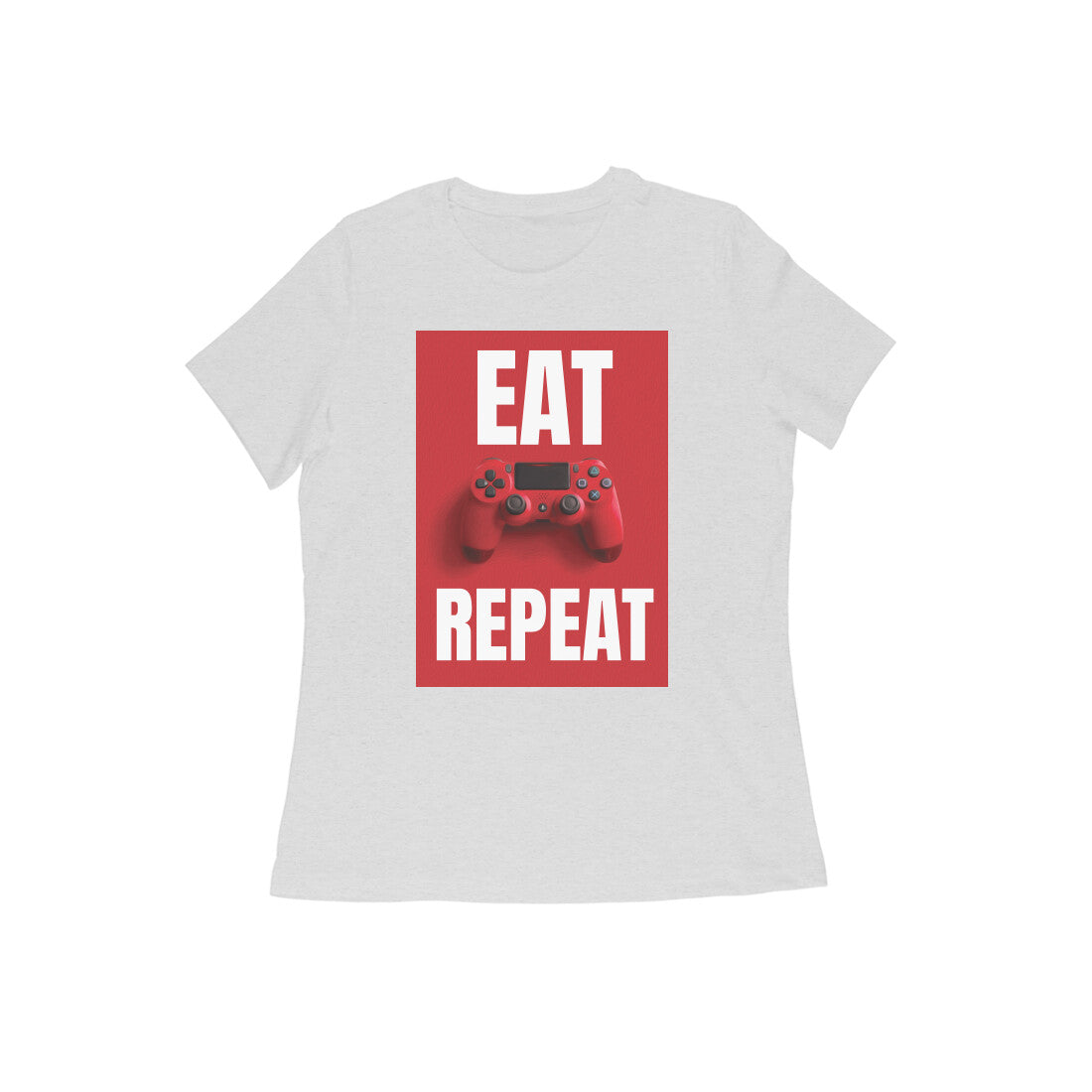 WOMEN'S ROUND NECK T-SHIRT - Eat Game Repeat puraidoprints