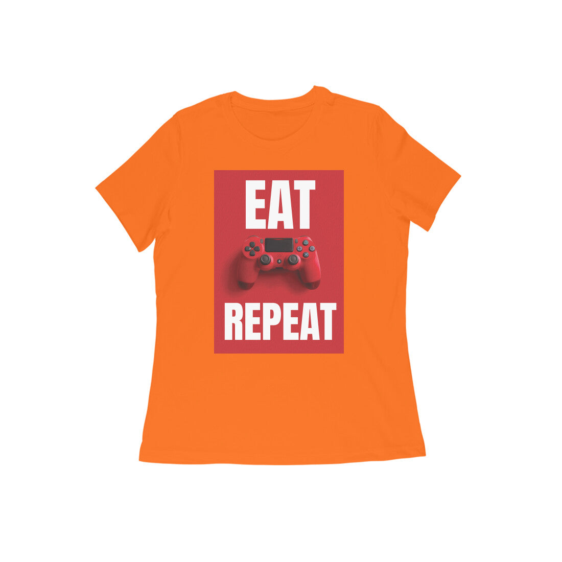 WOMEN'S ROUND NECK T-SHIRT - Eat Game Repeat puraidoprints