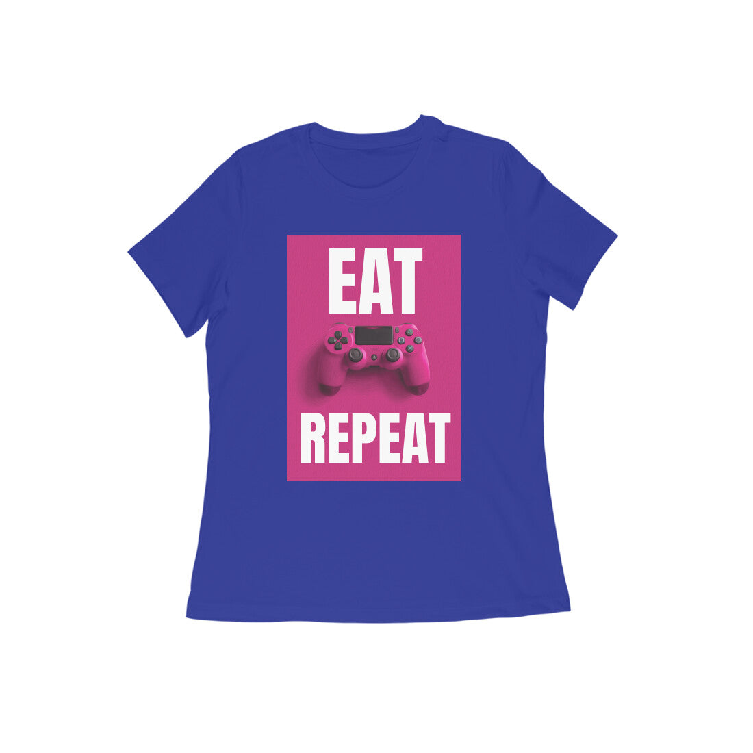 WOMEN'S ROUND NECK T-SHIRT - Eat Game Repeat puraidoprints