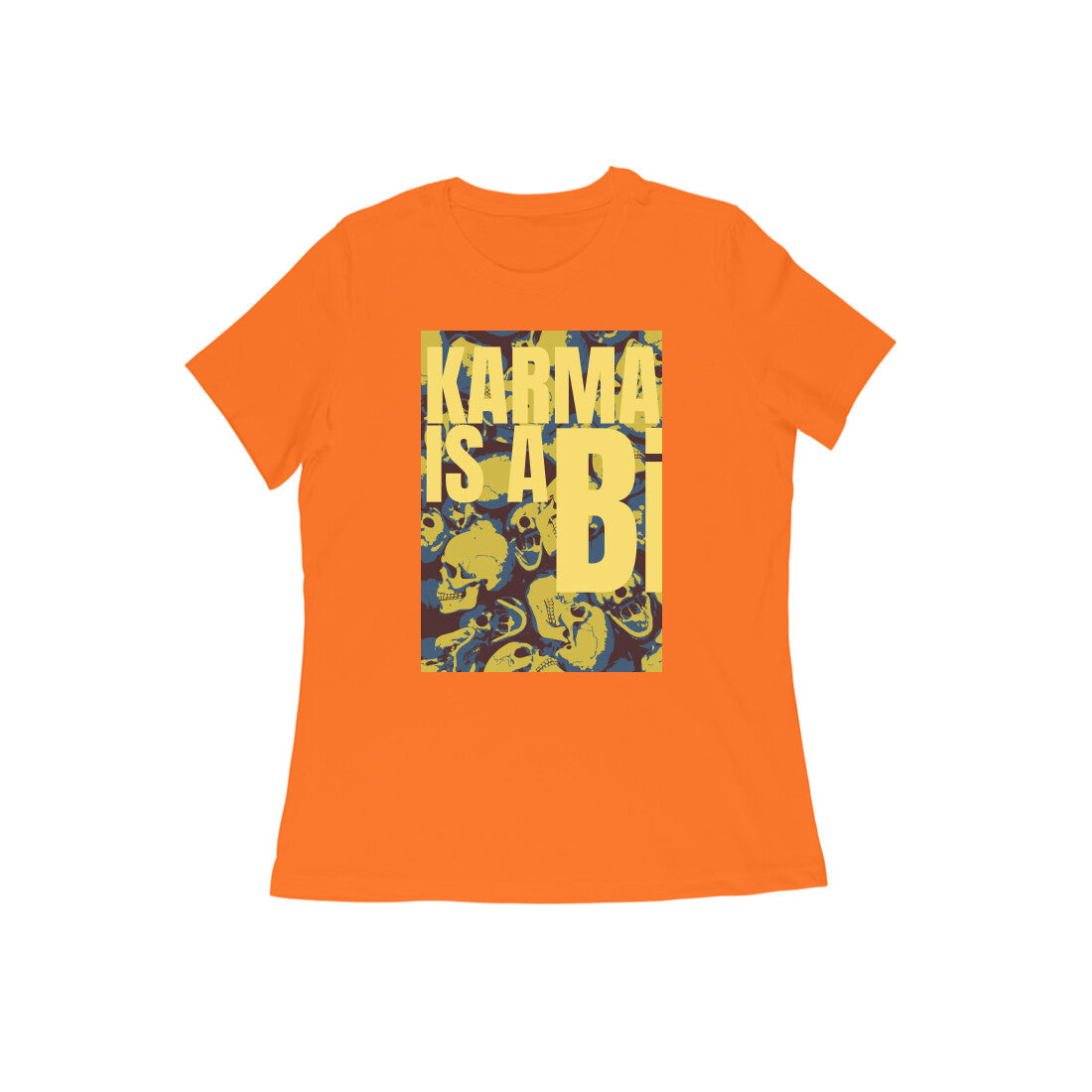 WOMEN'S ROUND NECK T-SHIRT - Karma is a Bi puraidoprints