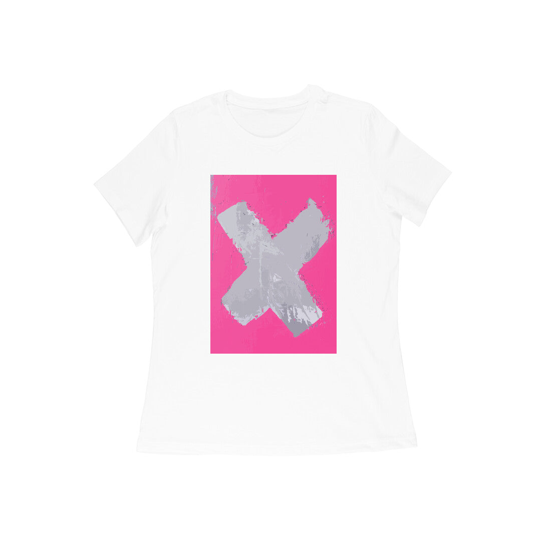 WOMEN'S ROUND NECK T-SHIRT β No β X puraidoprints