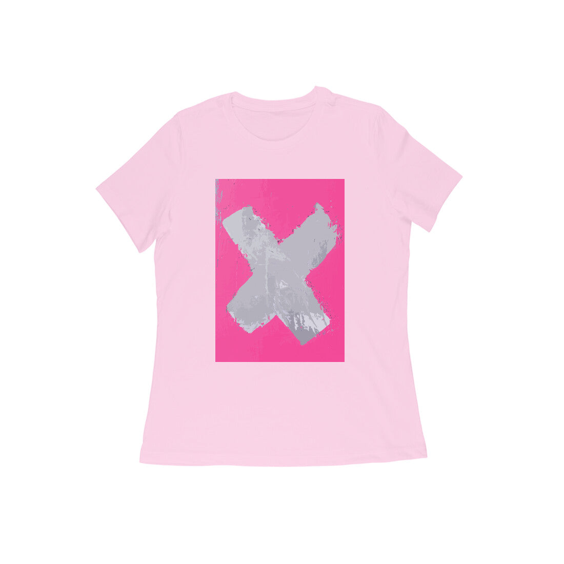 WOMEN'S ROUND NECK T-SHIRT β No β X puraidoprints