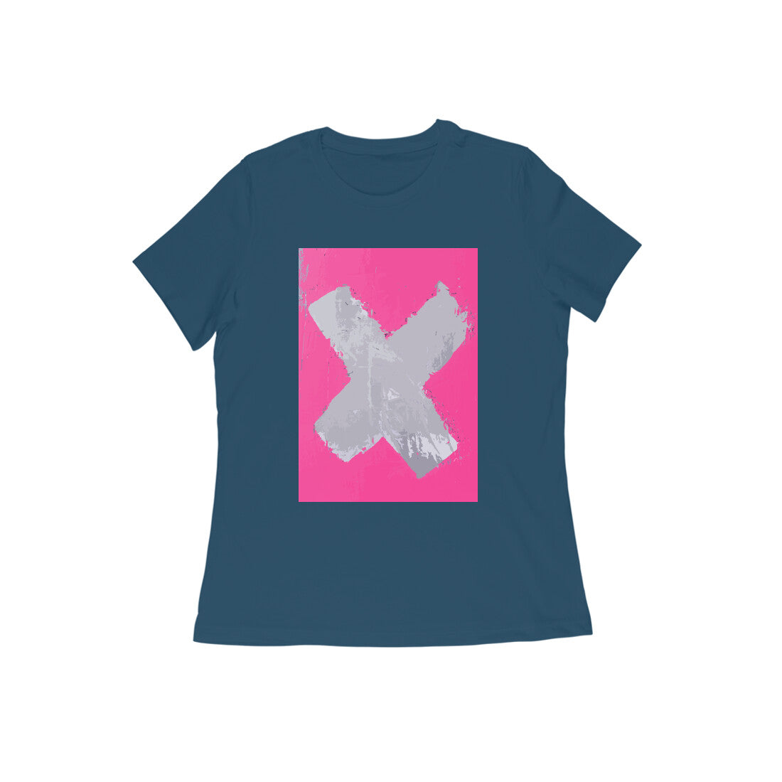 WOMEN'S ROUND NECK T-SHIRT β No β X puraidoprints