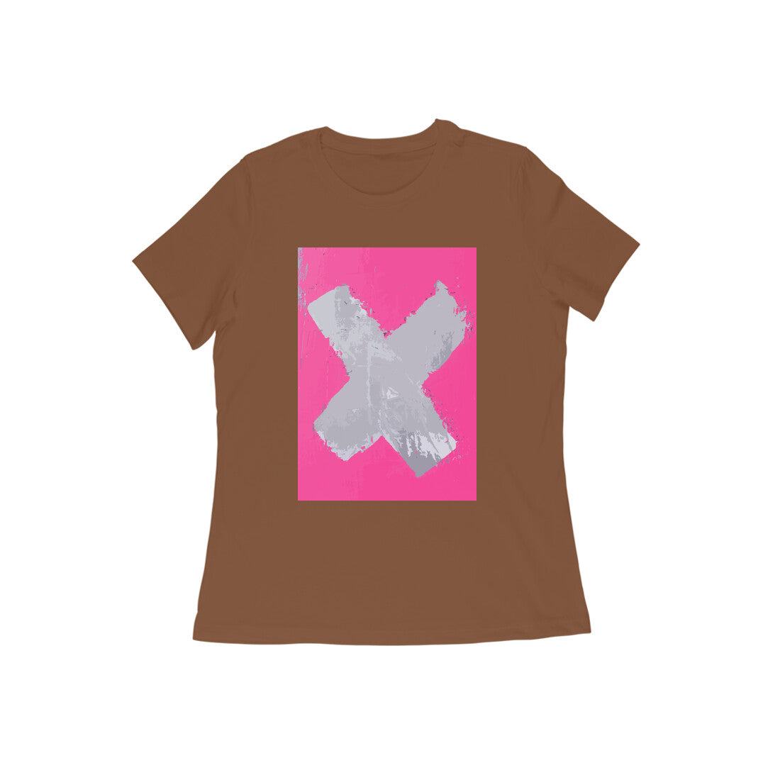 WOMEN'S ROUND NECK T-SHIRT β No β X puraidoprints