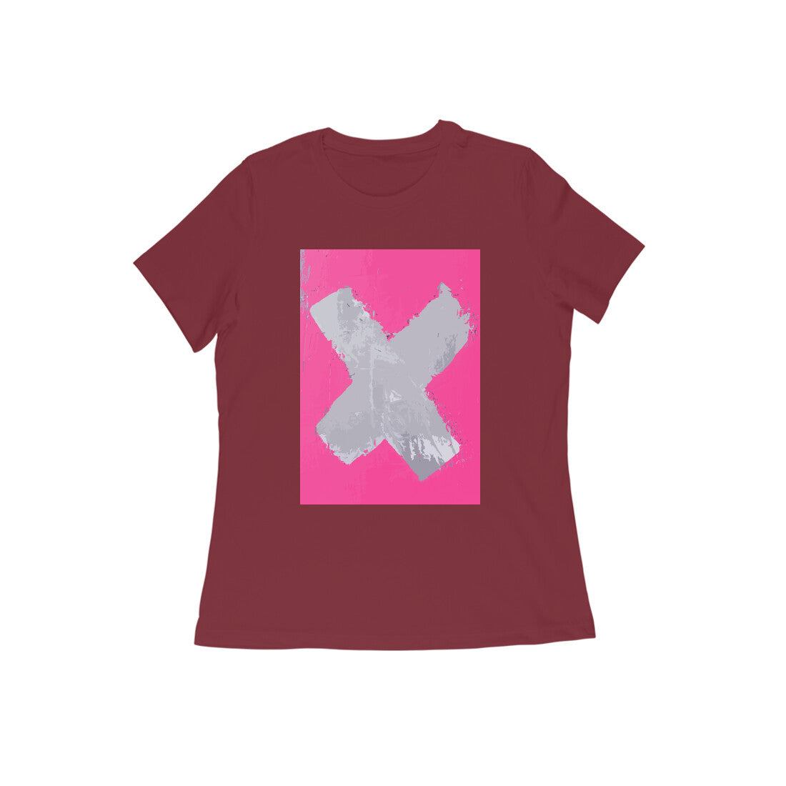 WOMEN'S ROUND NECK T-SHIRT β No β X puraidoprints