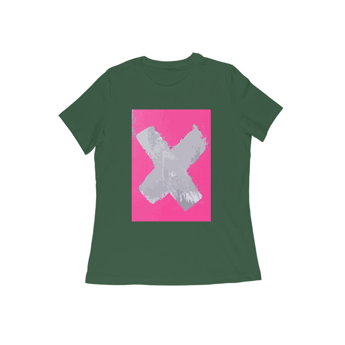 WOMEN'S ROUND NECK T-SHIRT β No β X puraidoprints