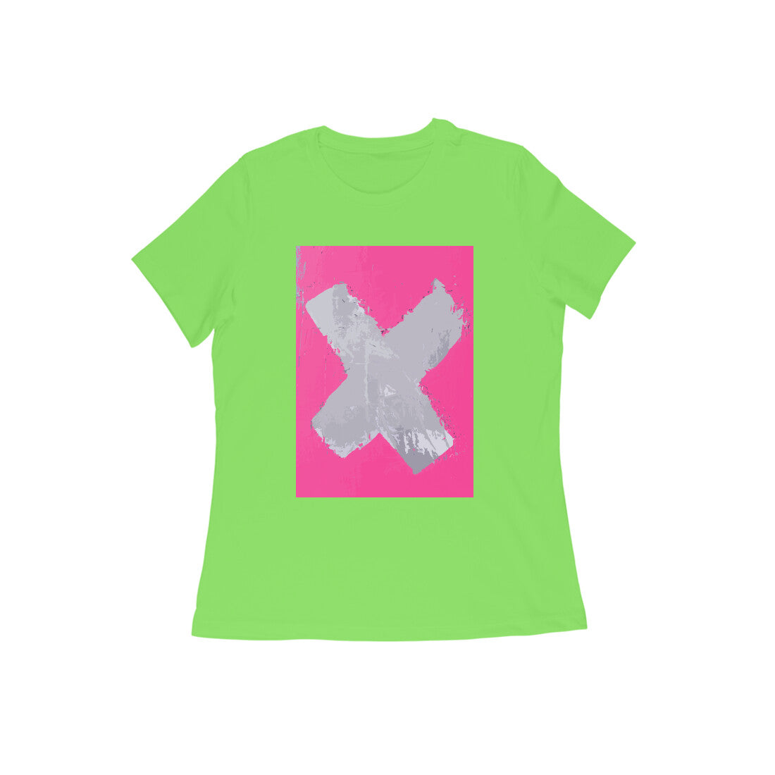 WOMEN'S ROUND NECK T-SHIRT β No β X puraidoprints
