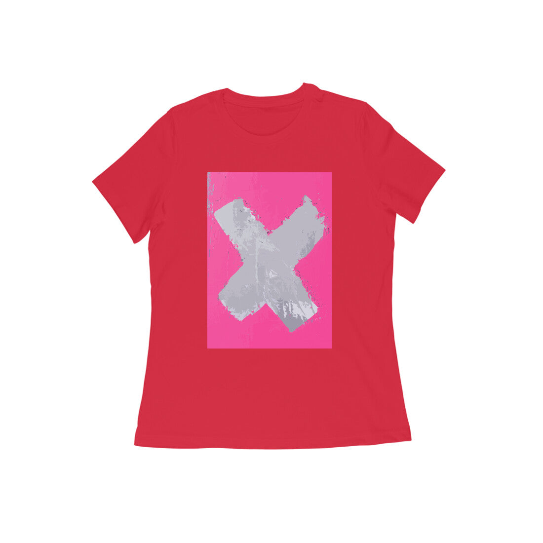 WOMEN'S ROUND NECK T-SHIRT β No β X puraidoprints