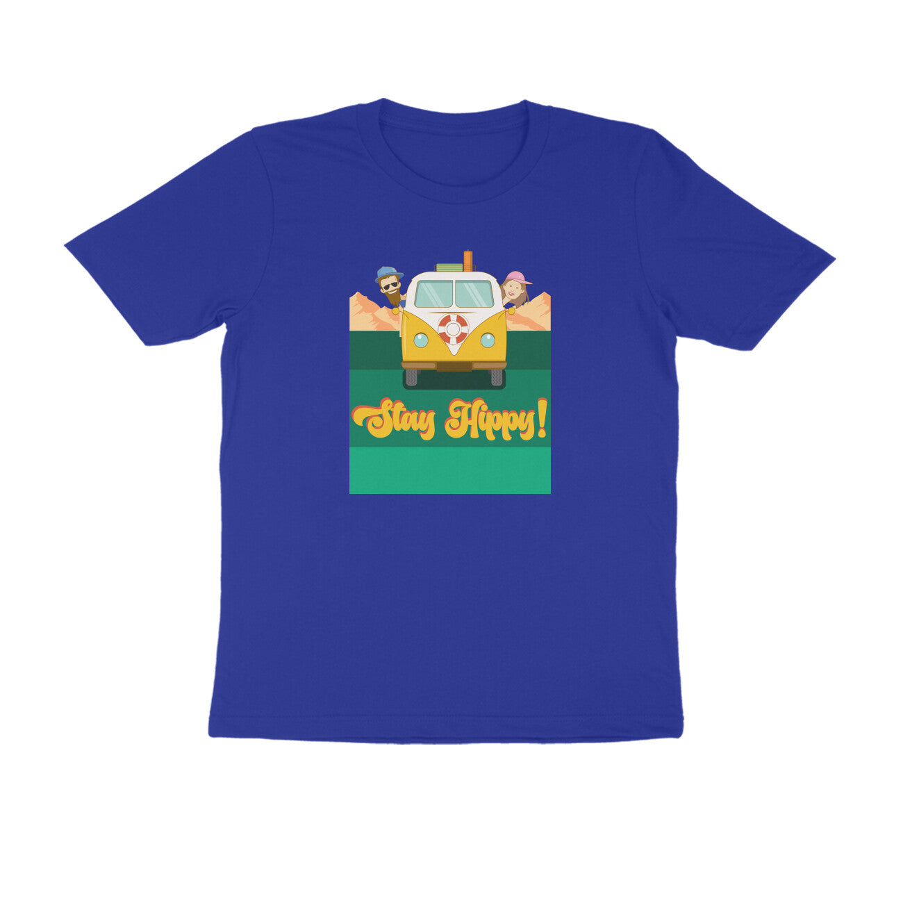 Half-Sleeve Round Neck T-Shirt β Stay Hippy