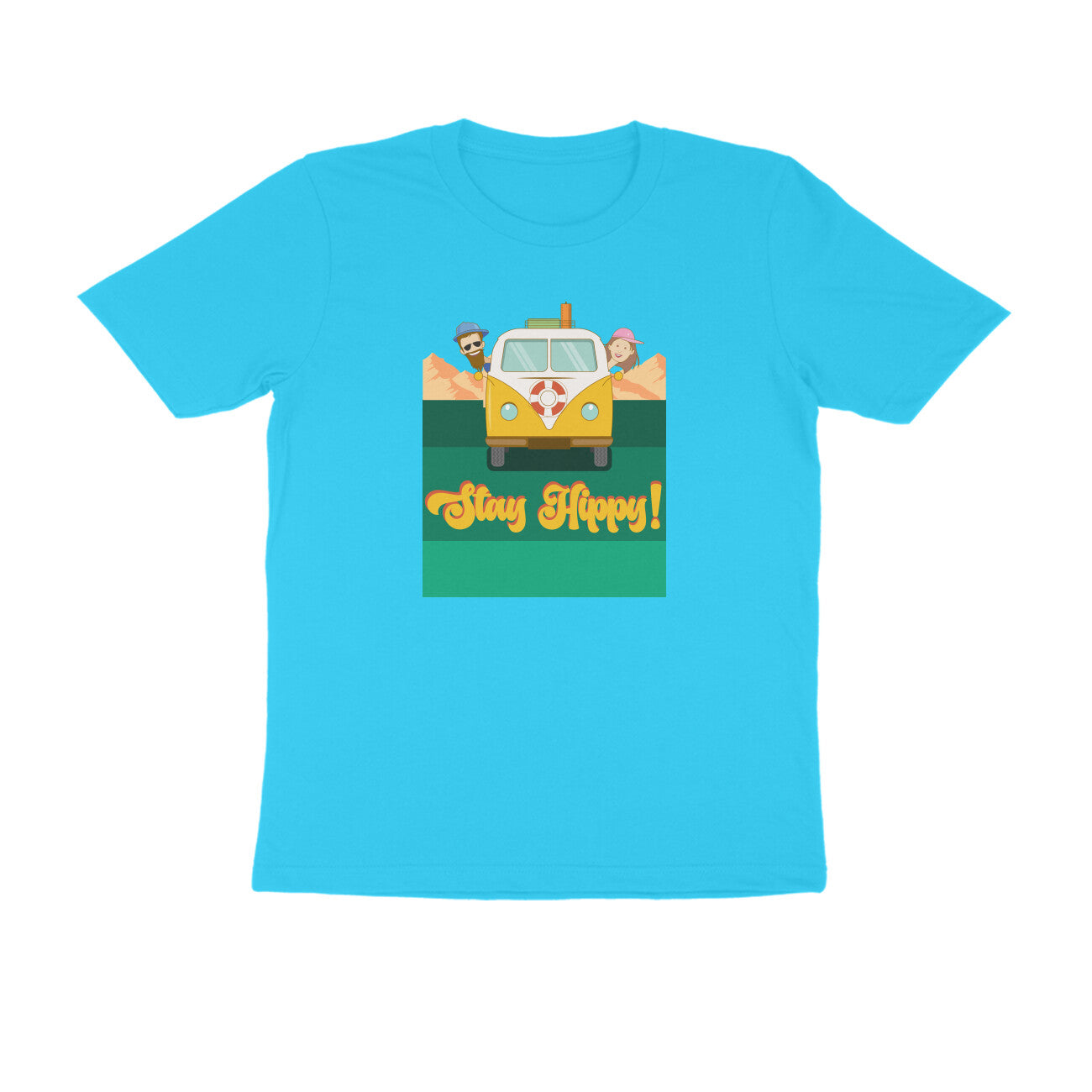 Half-Sleeve Round Neck T-Shirt β Stay Hippy