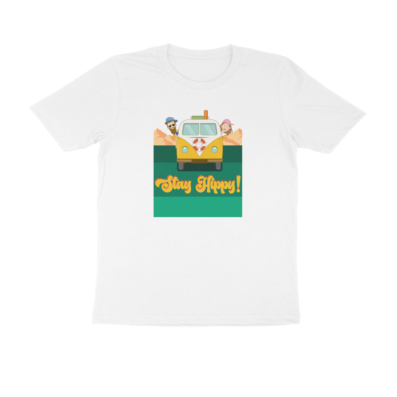 Half-Sleeve Round Neck T-Shirt β Stay Hippy