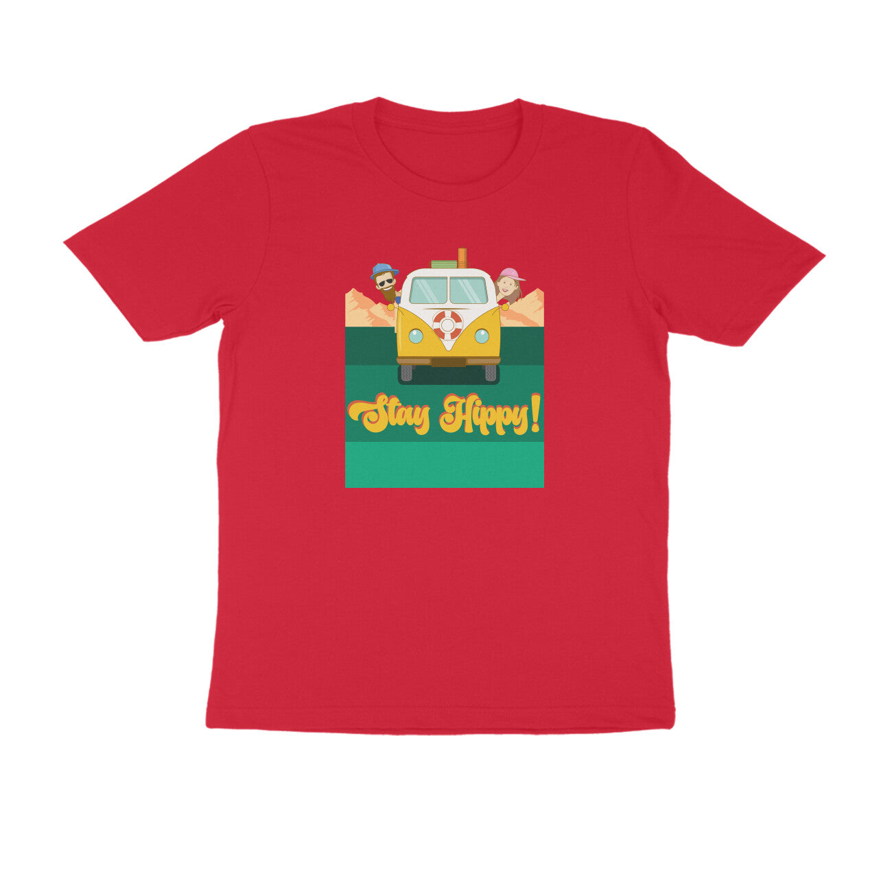 Half-Sleeve Round Neck T-Shirt β Stay Hippy
