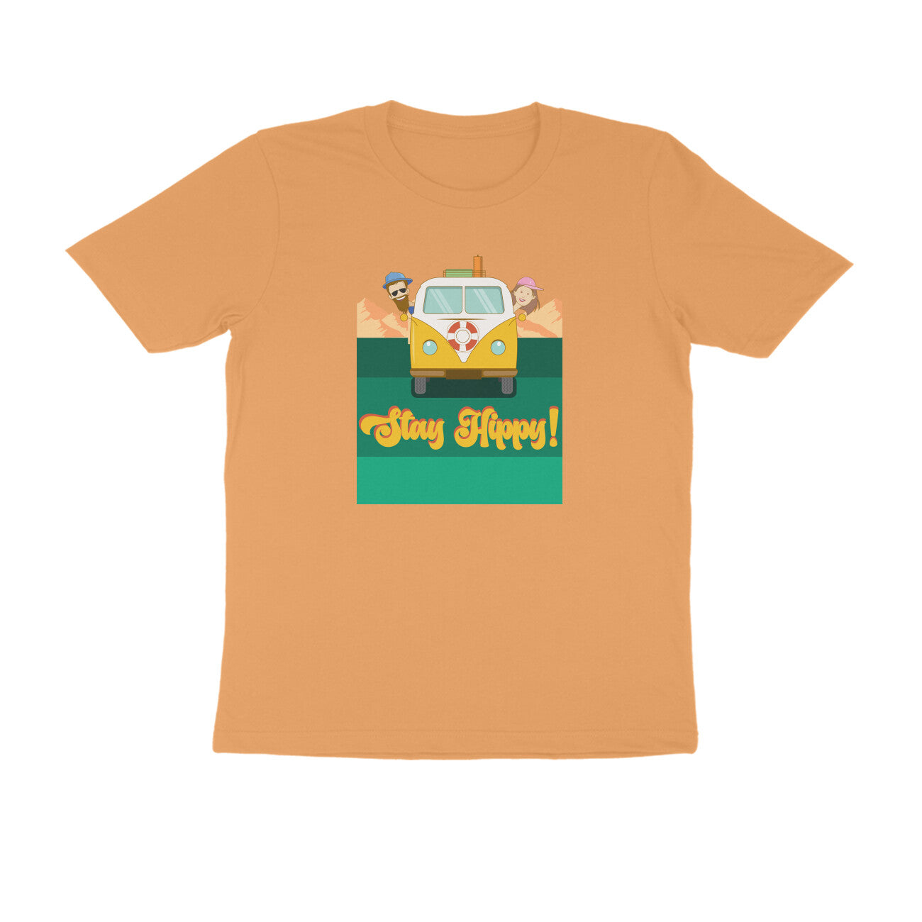 Half-Sleeve Round Neck T-Shirt β Stay Hippy