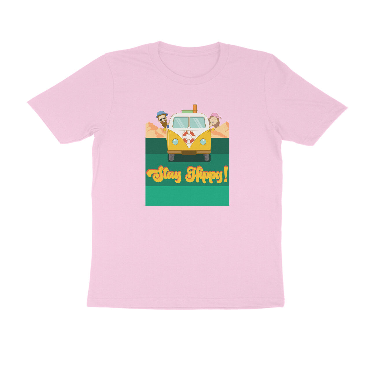 Half-Sleeve Round Neck T-Shirt β Stay Hippy