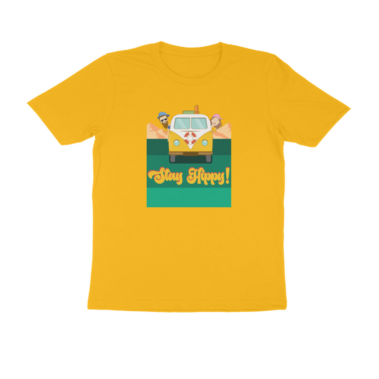 Half-Sleeve Round Neck T-Shirt β Stay Hippy