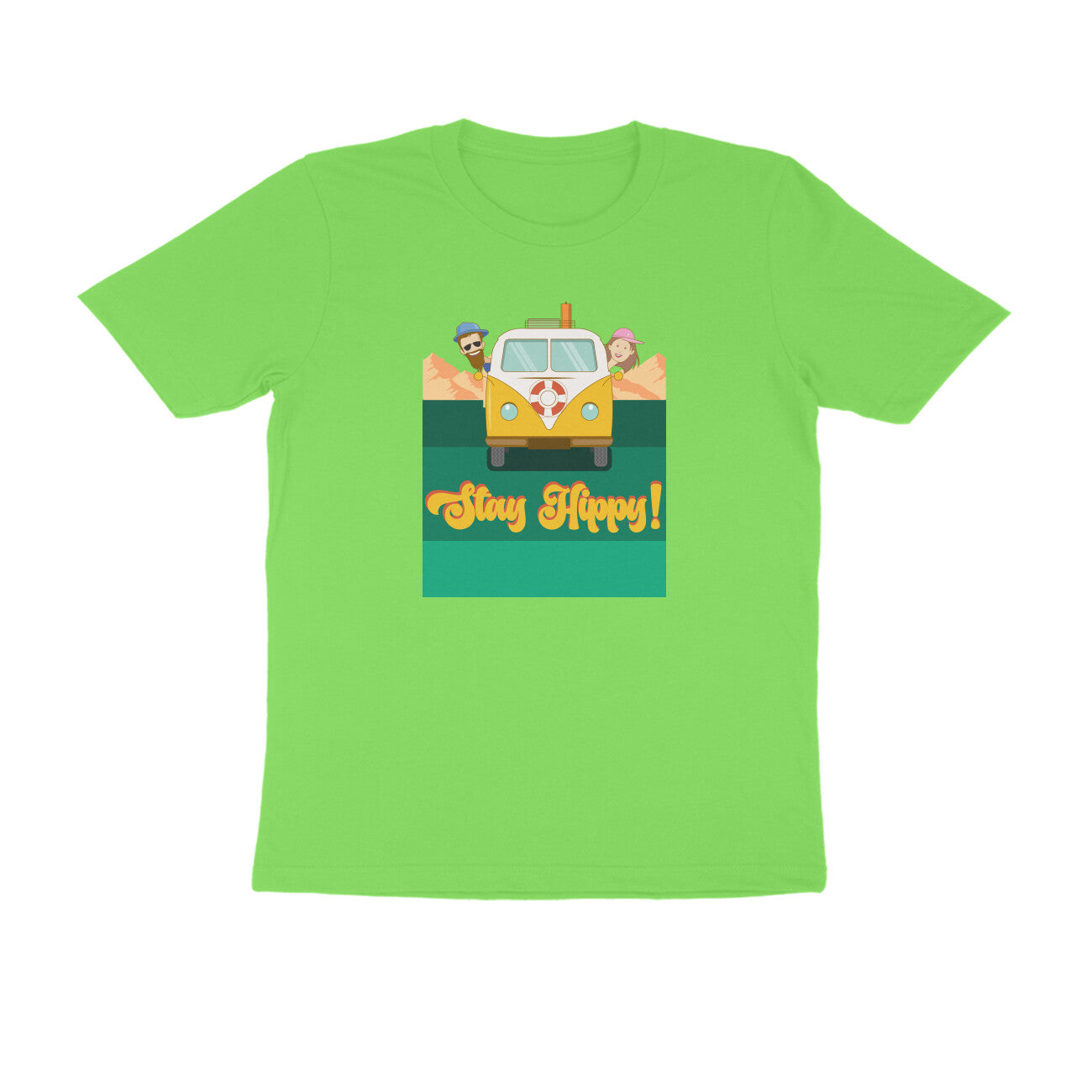 Half-Sleeve Round Neck T-Shirt β Stay Hippy