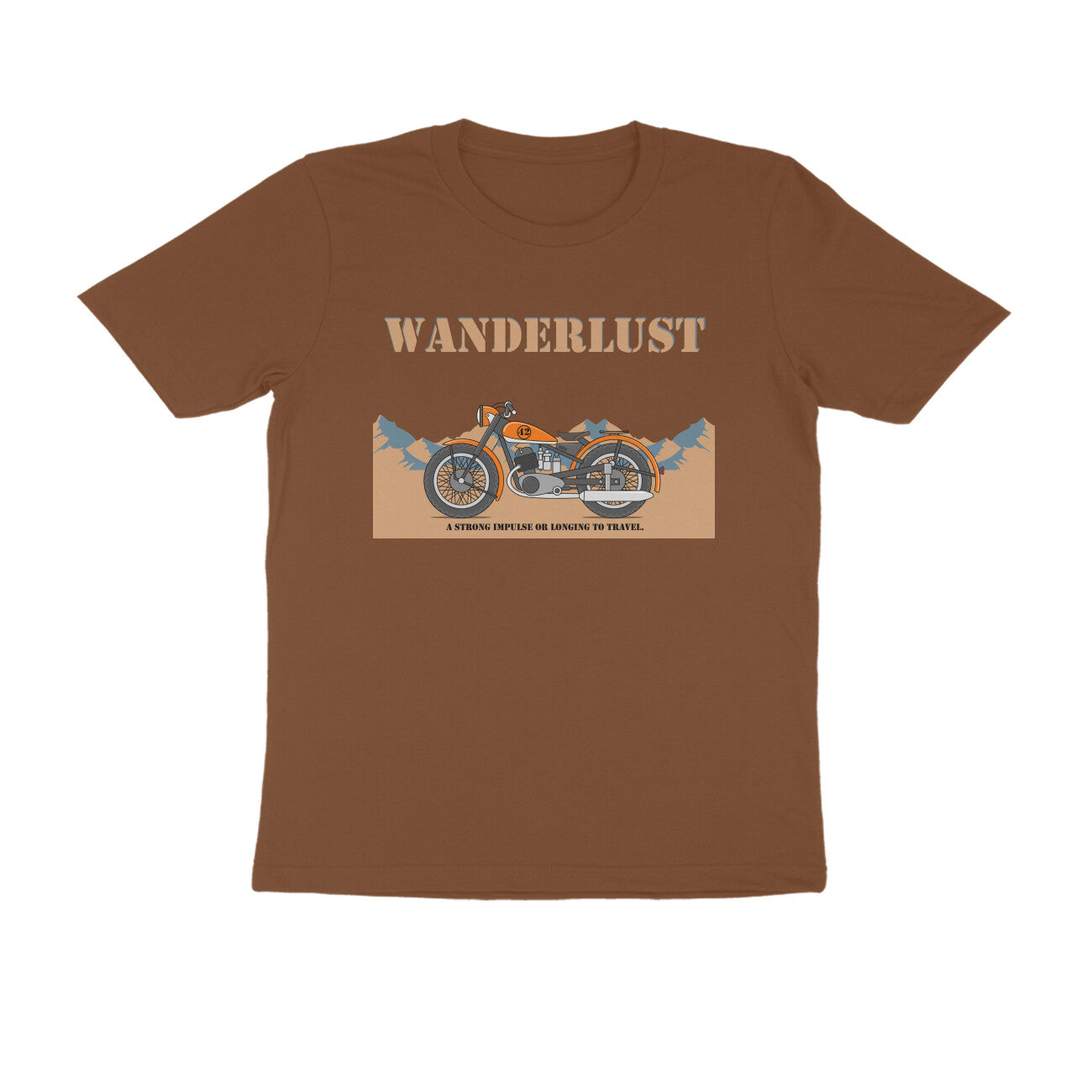 Half-Sleeve Round Neck T-Shirt β Wanderlust 1