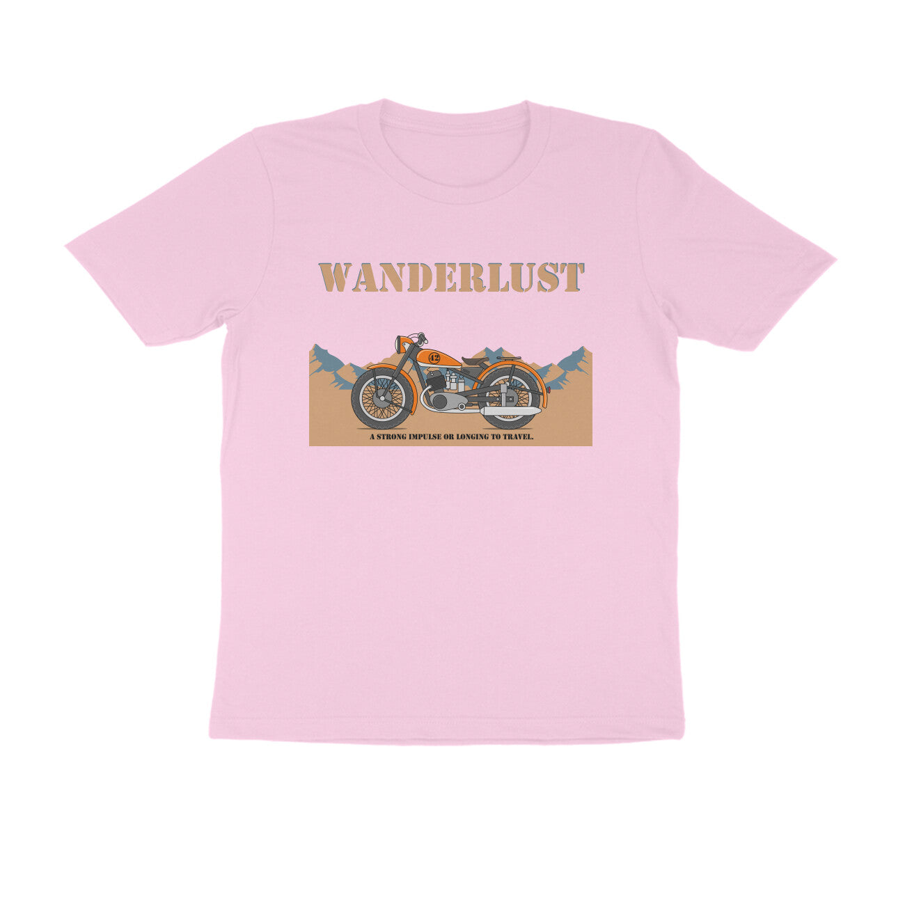 Half-Sleeve Round Neck T-Shirt β Wanderlust 1