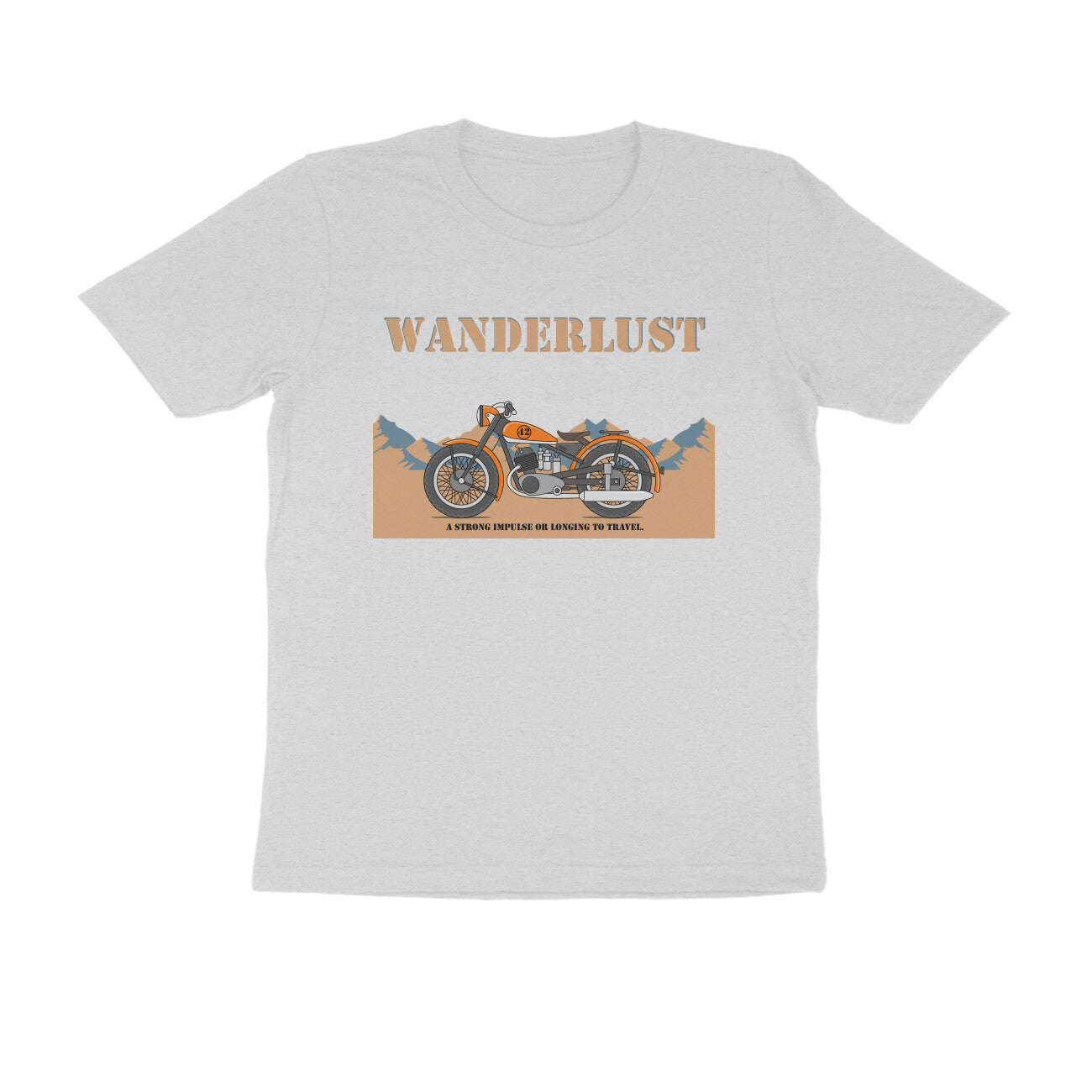 Half-Sleeve Round Neck T-Shirt β Wanderlust 1