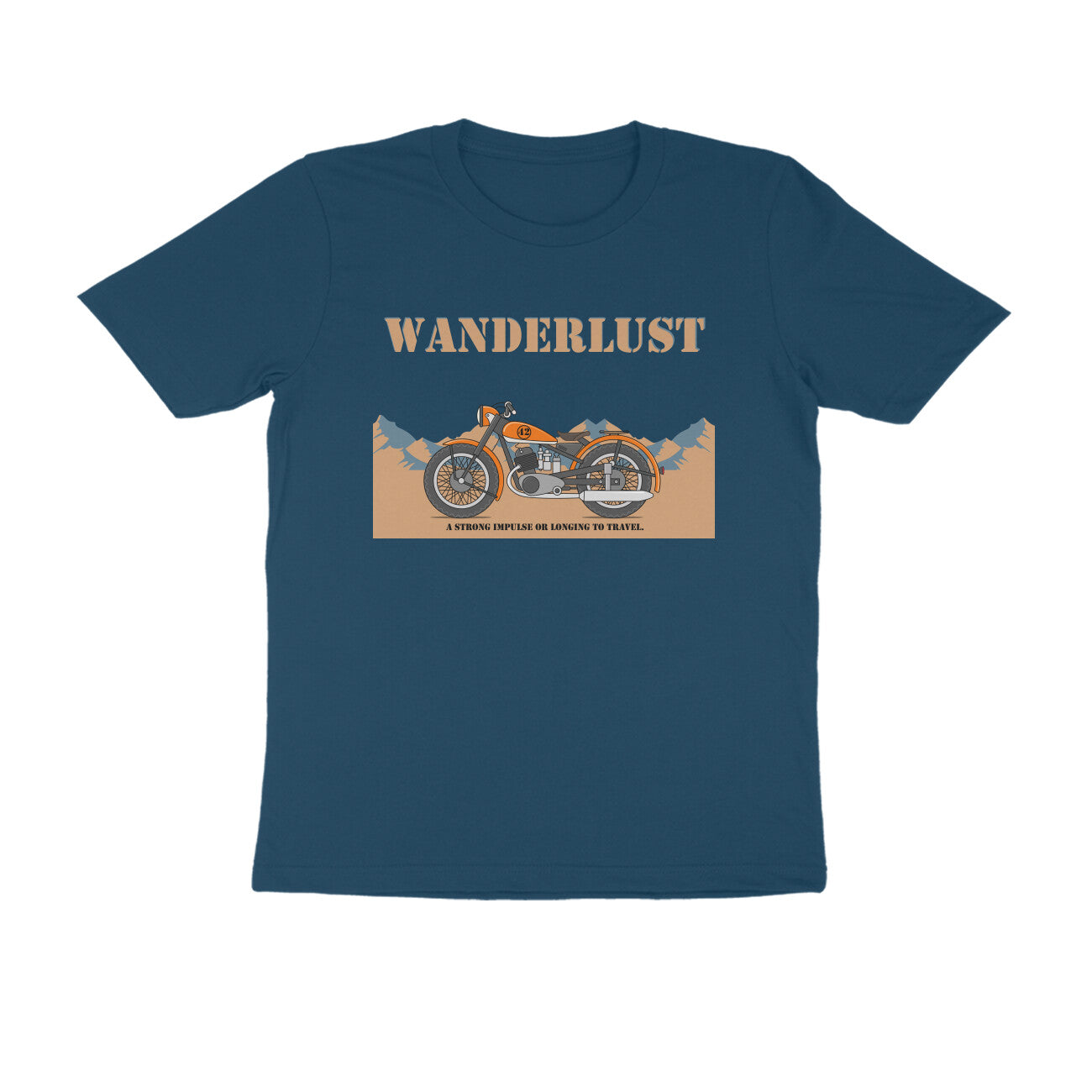 Half-Sleeve Round Neck T-Shirt β Wanderlust 1