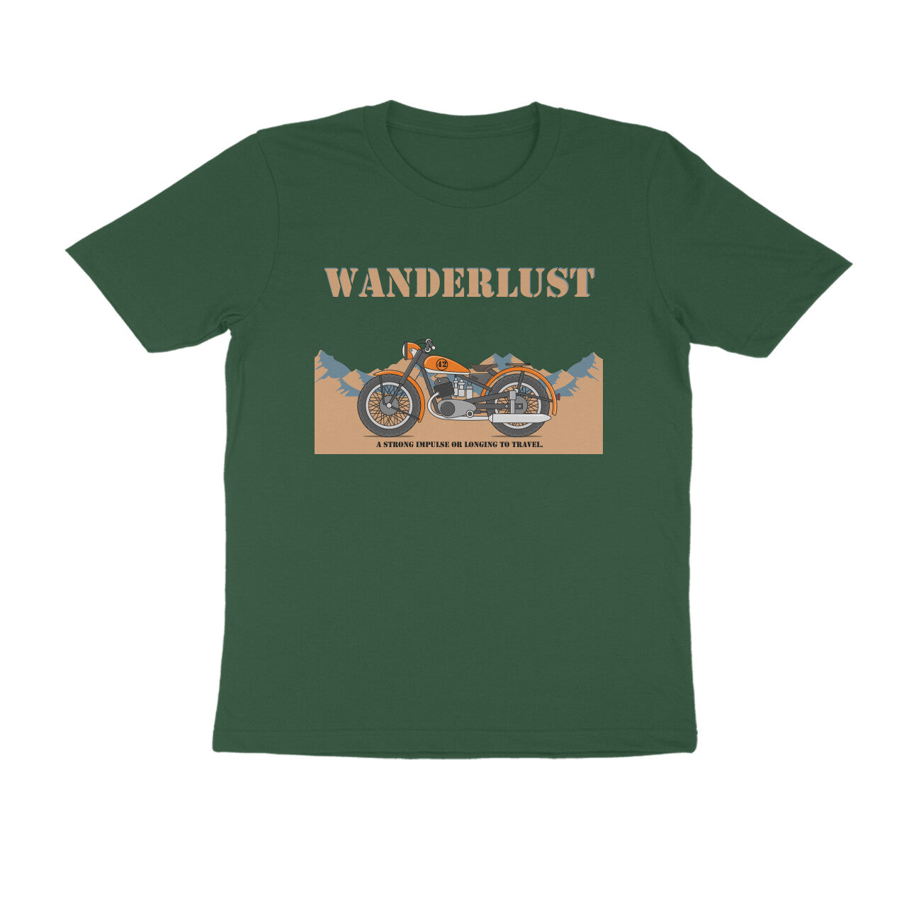 Half-Sleeve Round Neck T-Shirt β Wanderlust 1