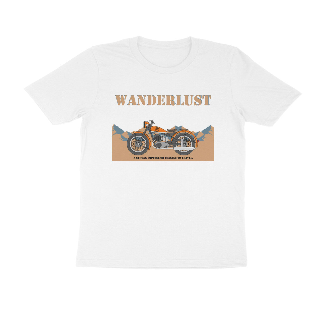 Half-Sleeve Round Neck T-Shirt β Wanderlust 1