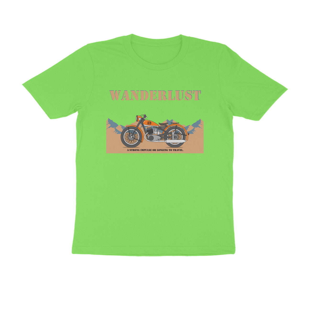 Half-Sleeve Round Neck T-Shirt β Wanderlust 1