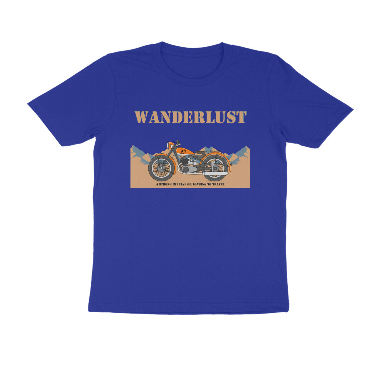 Half-Sleeve Round Neck T-Shirt β Wanderlust 1