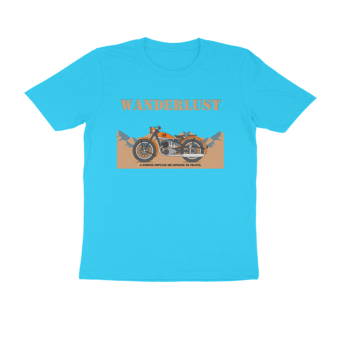 Half-Sleeve Round Neck T-Shirt β Wanderlust 1