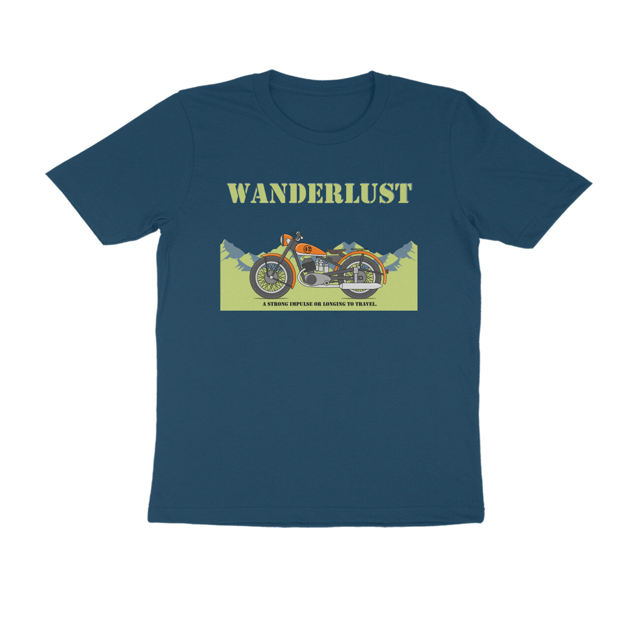 Half-Sleeve Round Neck T-Shirt β Wanderlust 2
