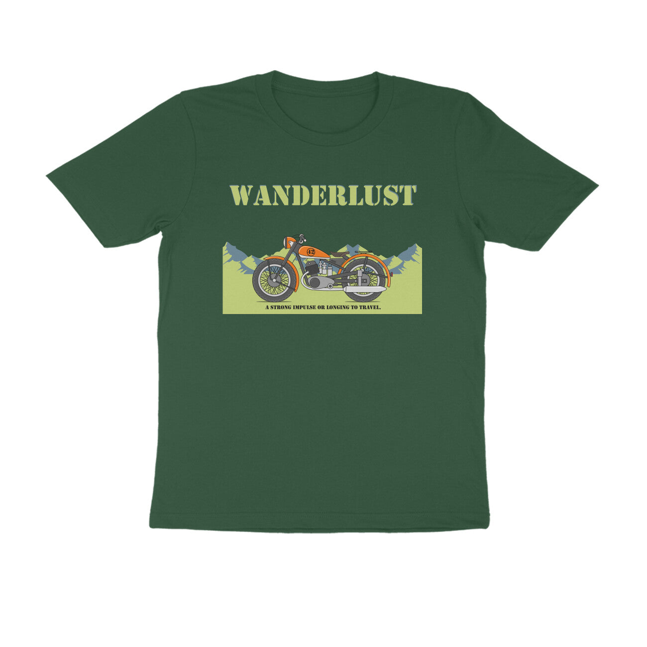 Half-Sleeve Round Neck T-Shirt β Wanderlust 2