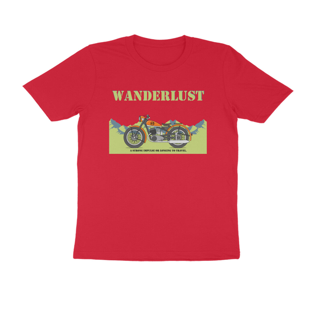 Half-Sleeve Round Neck T-Shirt β Wanderlust 2