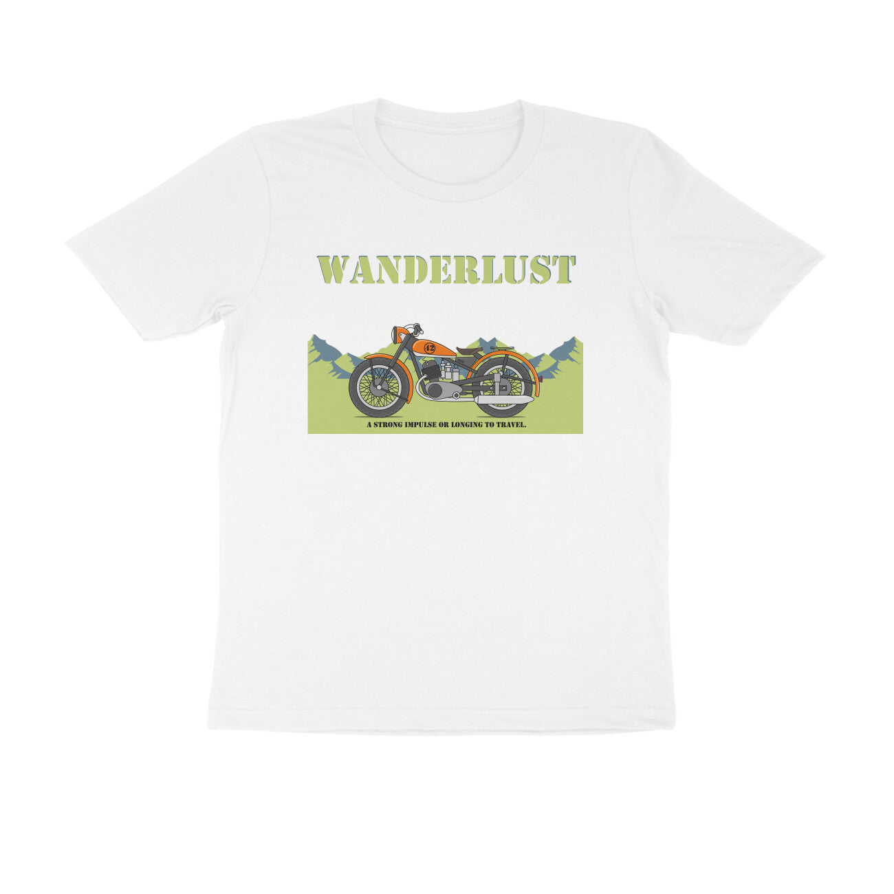 Half-Sleeve Round Neck T-Shirt β Wanderlust 2