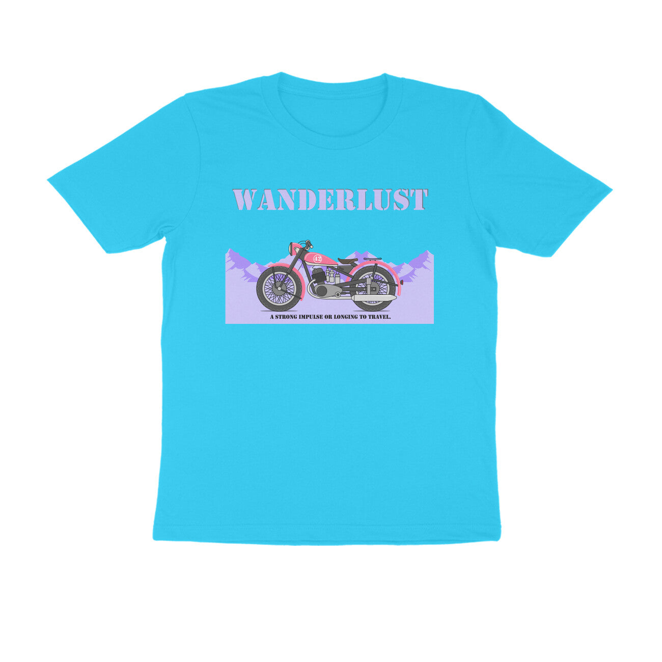 Half-Sleeve Round Neck T-Shirt β Wanderlust 4