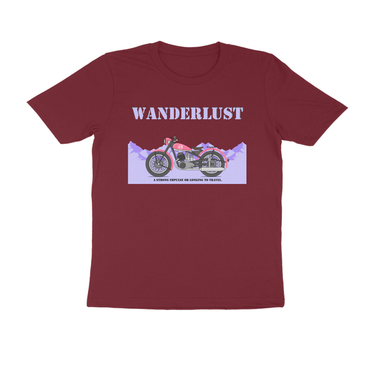 Half-Sleeve Round Neck T-Shirt β Wanderlust 4