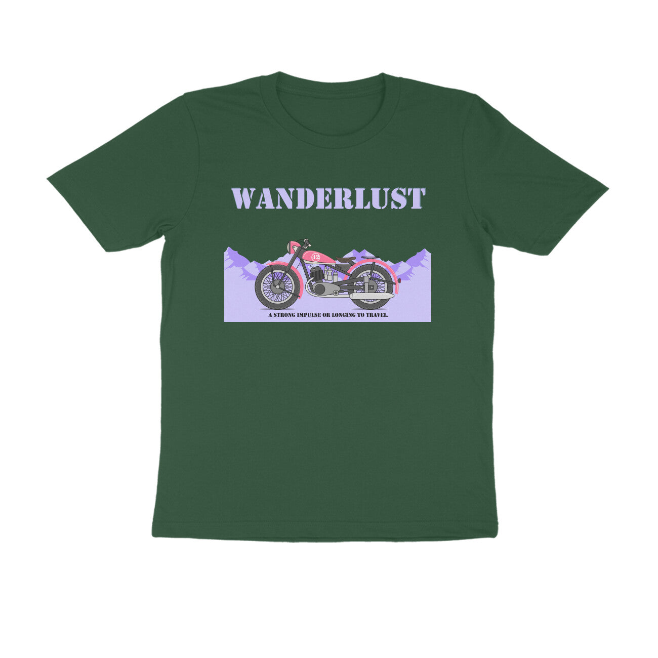 Half-Sleeve Round Neck T-Shirt β Wanderlust 4