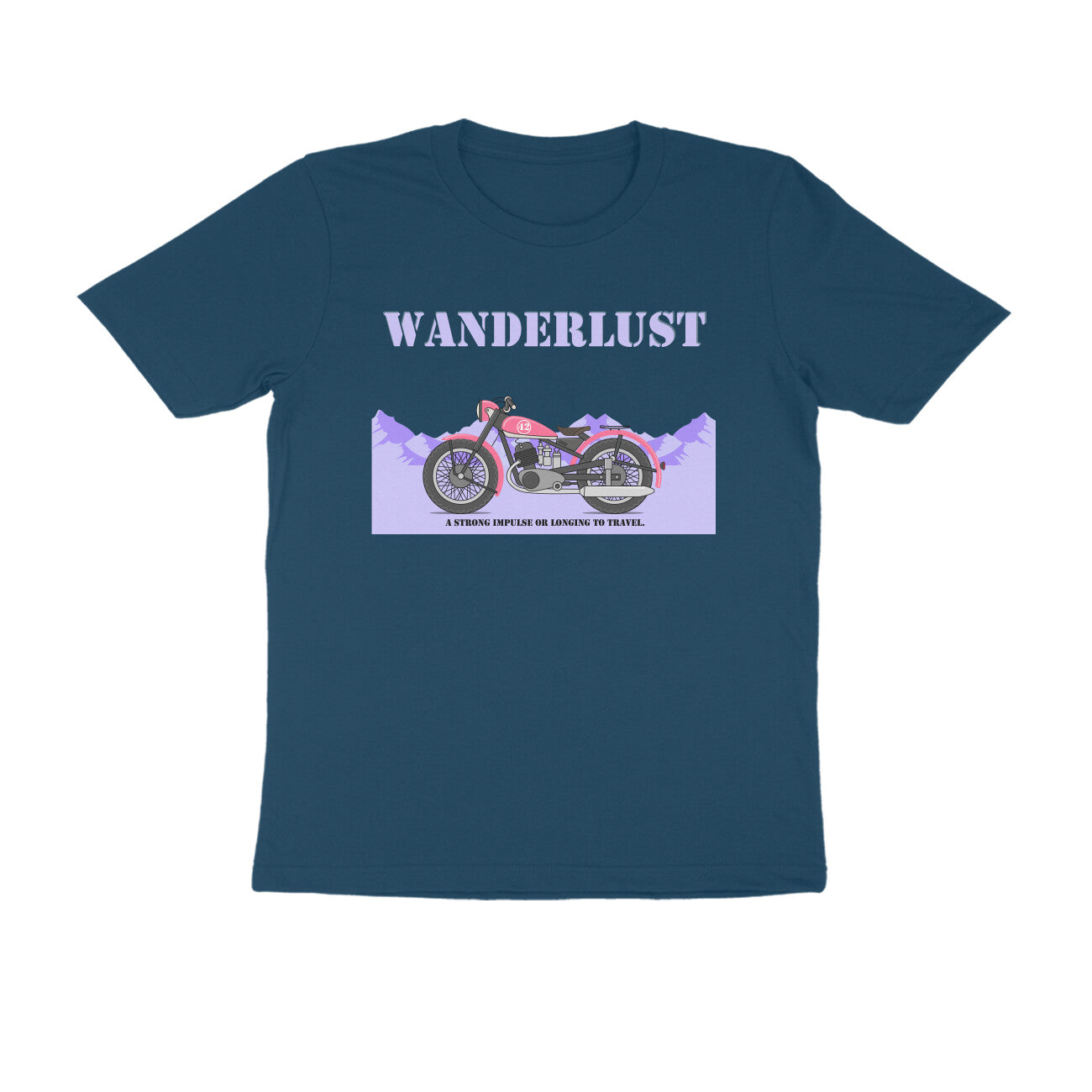 Half-Sleeve Round Neck T-Shirt β Wanderlust 4