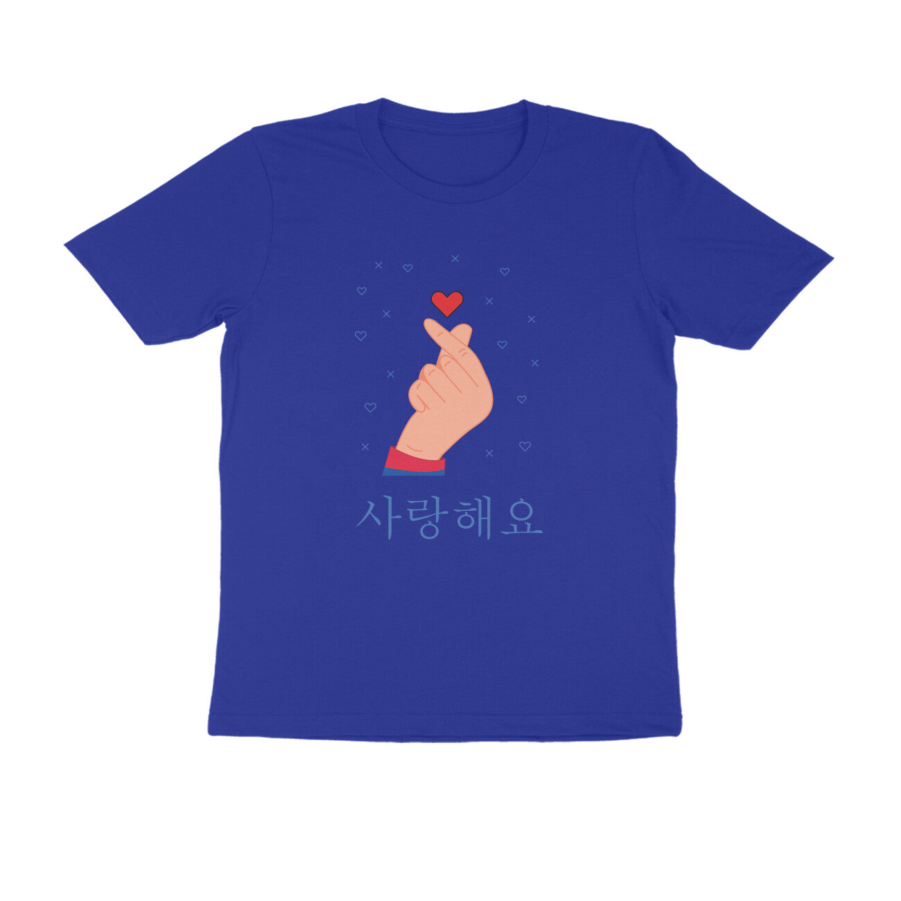 Half-Sleeve Round Neck T-Shirt β Korean β saranghaeyo - I love you 1