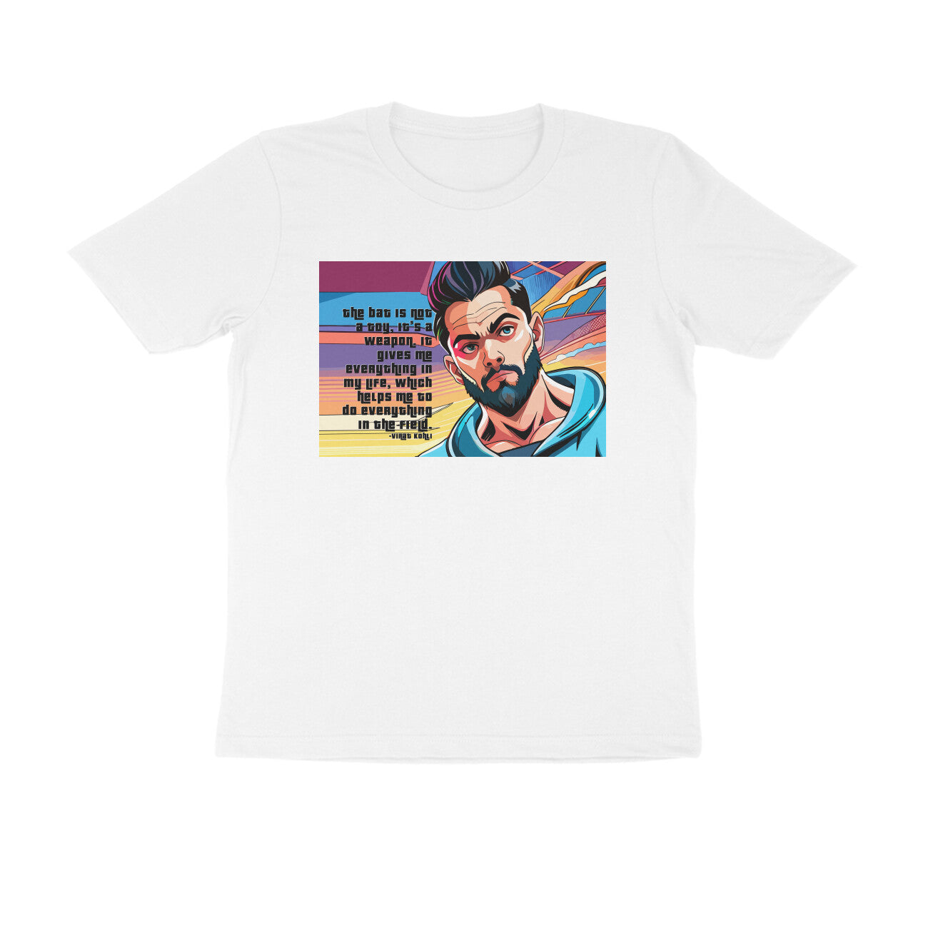 Half-Sleeve Round Neck T-Shirt – Crickter -virat kohli