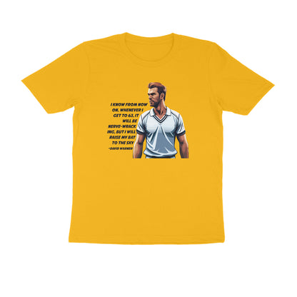 Half-Sleeve Round Neck T-Shirt – Cricket -David Warner - The Reverend