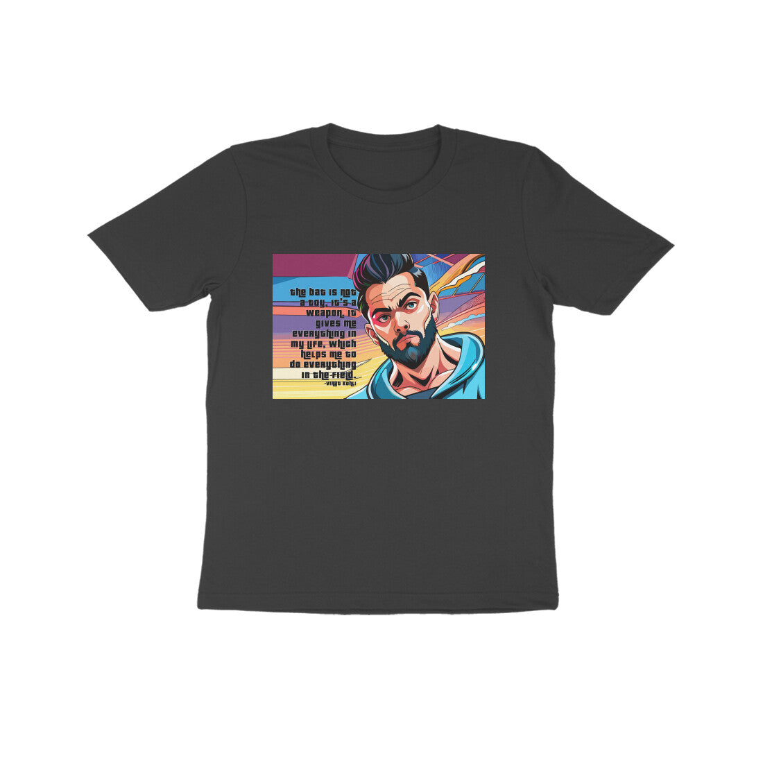 Kids' Half Sleeve Round Neck T-shirt – Crickter -virat kholi